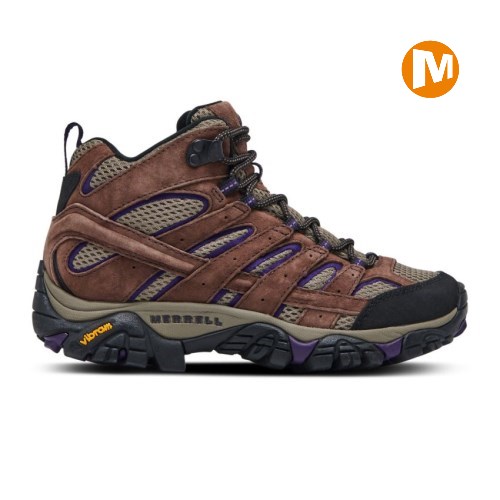 Merrell Moab 2 Mid Ventilator Womens Hiking Shoes Brown UK.YAOD